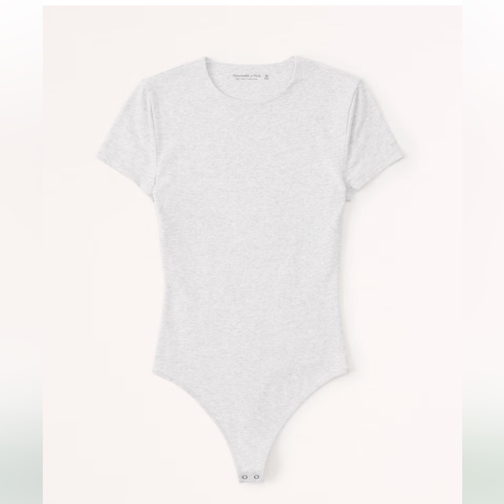 Heathered Gray Short Sleeve Bodysuit by Abercrombie - SOFT collection - nwot